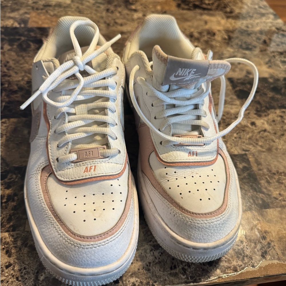 Nike Air Force 1 in White and Tan